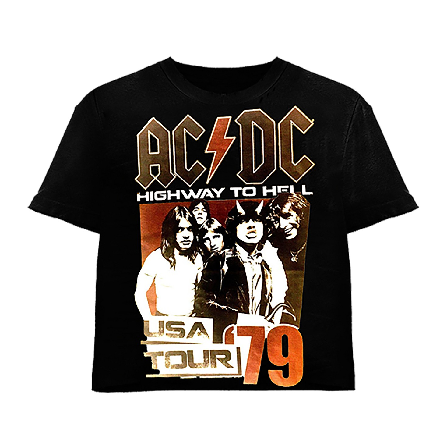 YLSA ACDC HIGHWAY BLACK TEE