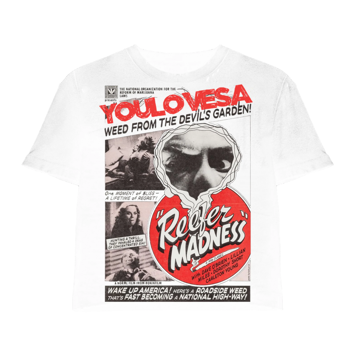 YLSA MADNESS COMIC RED WHITE TEE
