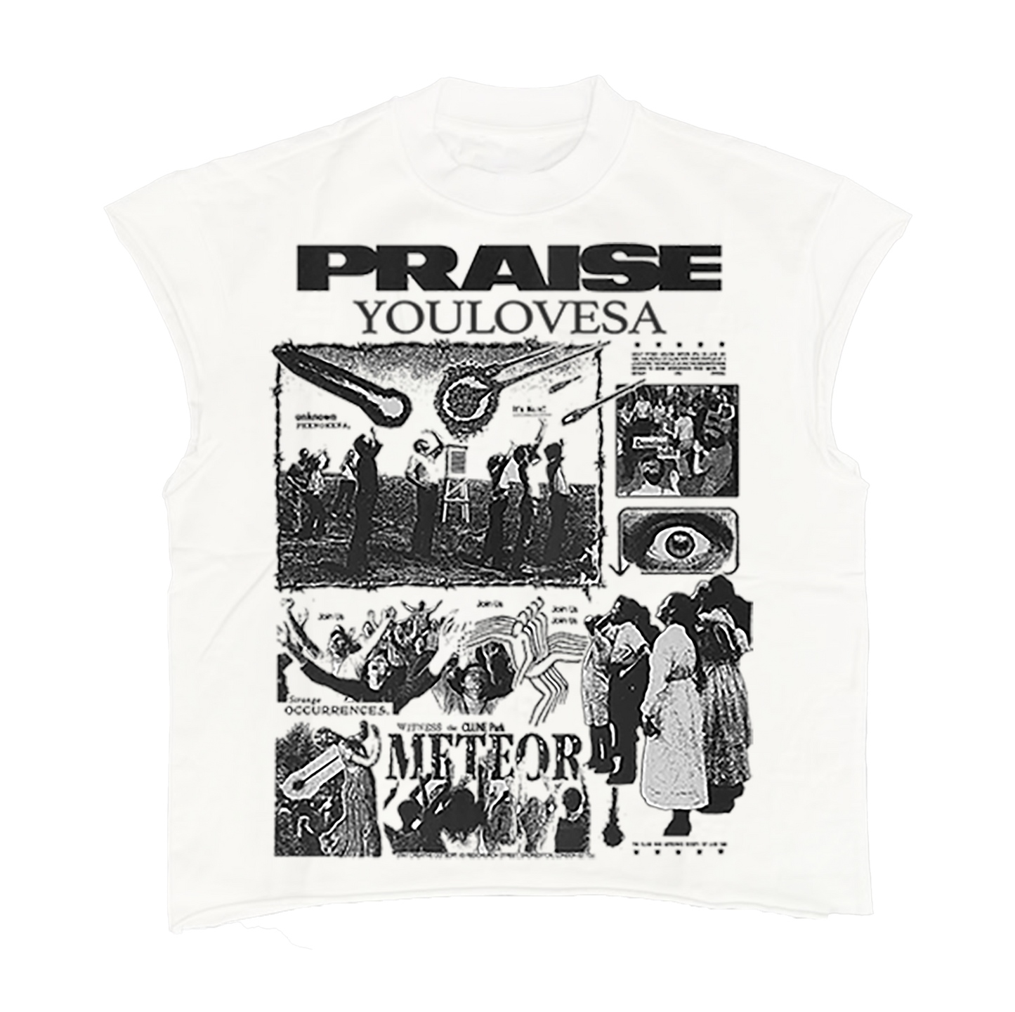 PRAISE YOULOVESA BLACK WHITE TEE