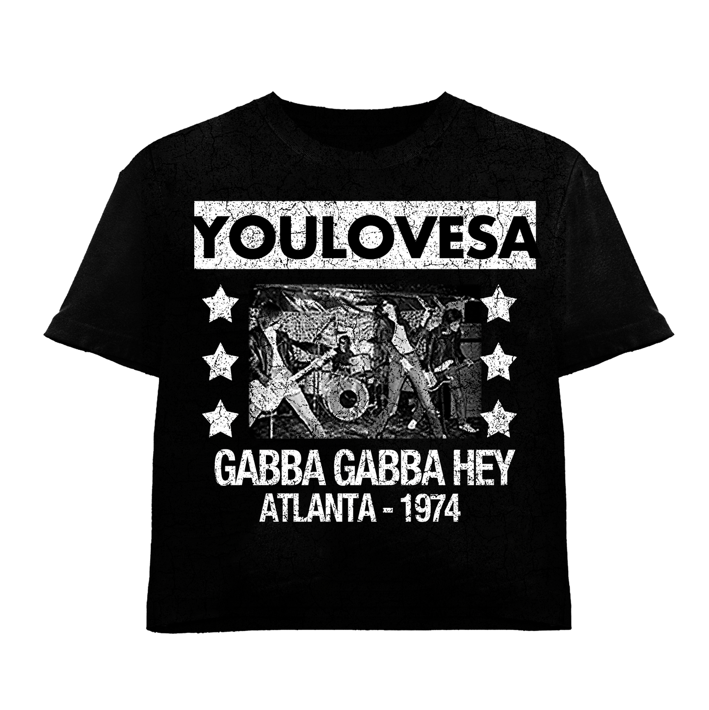 GABBA GABBA HEY WHITE BLACK TEE
