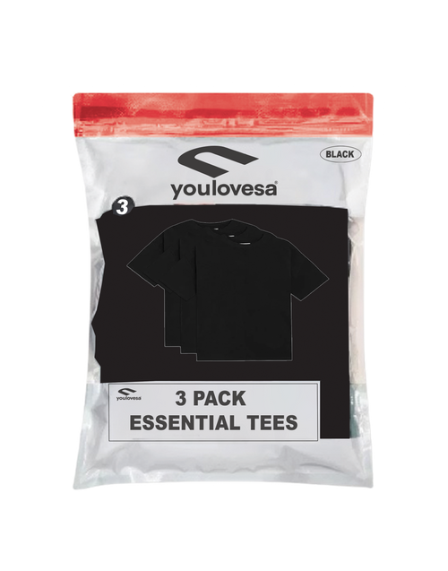 3 PACK BLACK TEE