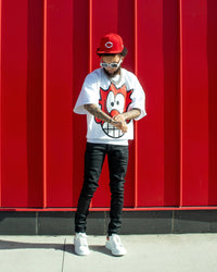 ATL GLITCH RED WHITE TEE