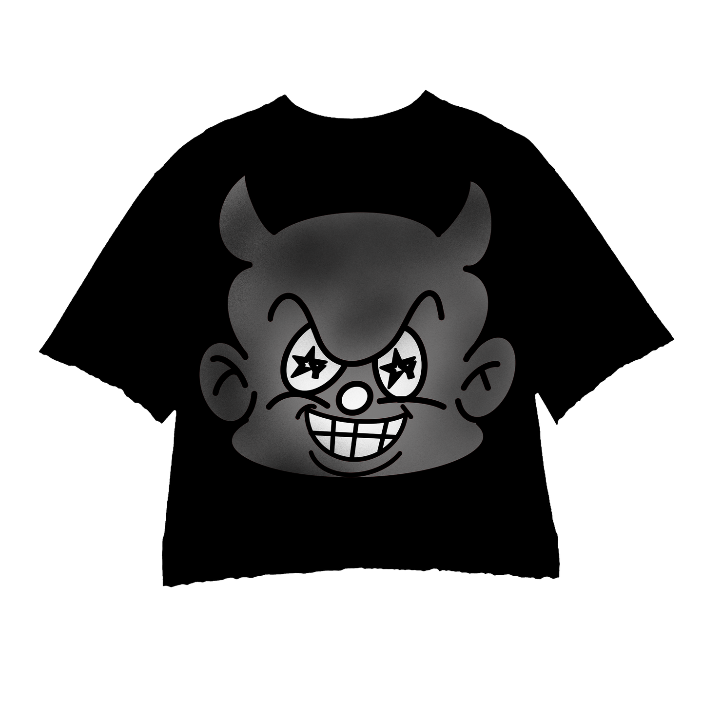YLSA DEVIL GREY BLACK TEE