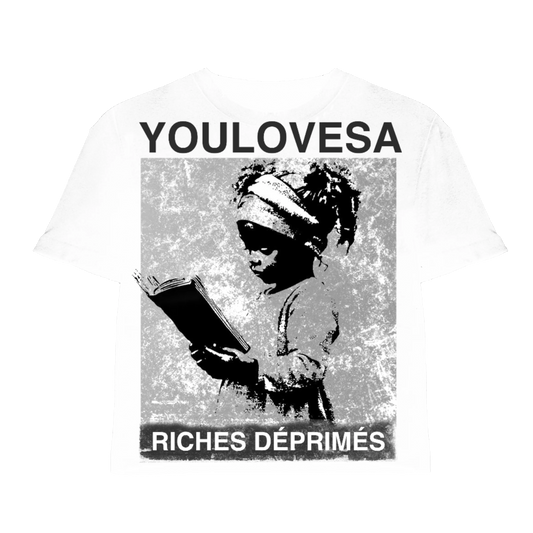 YLSA RICHES DEPRIMES GREY WHITE TEE