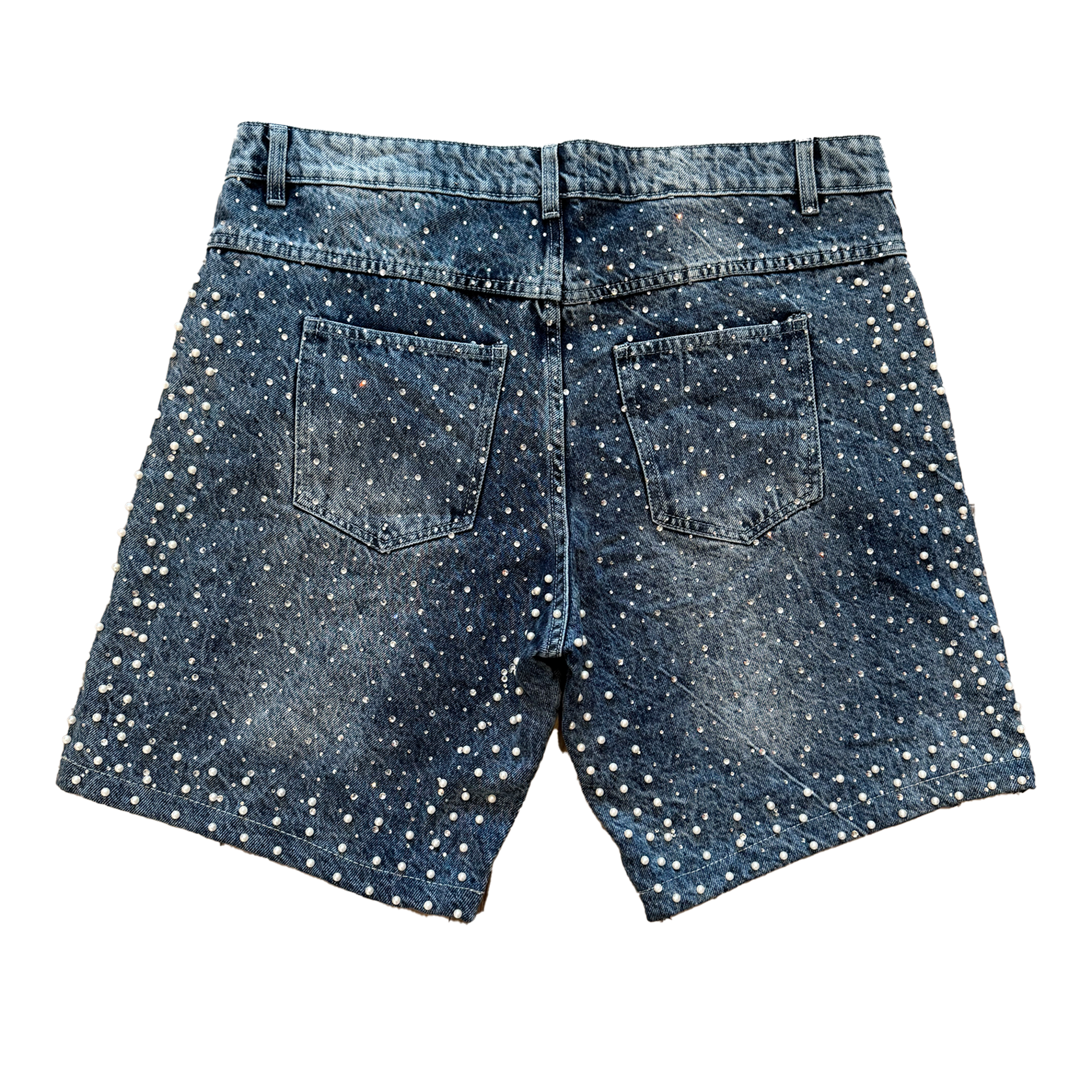 VINTAGE YOULOVESA 007 INDIGO WASH PEARL JORTS