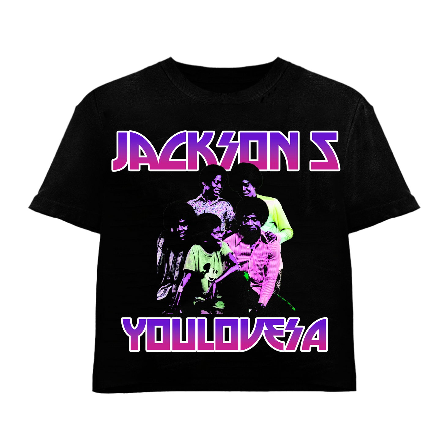 YLSA JACKSON 5 PURPLE BLACK TEE