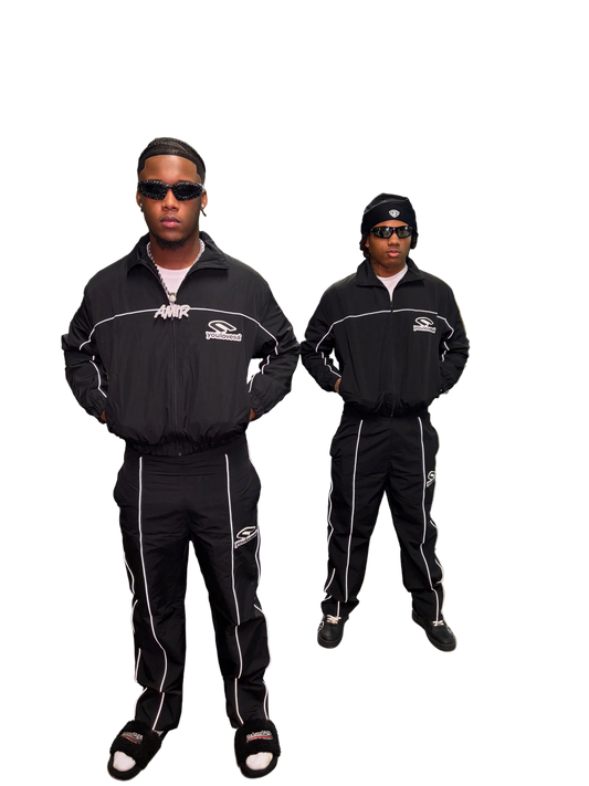 YLSA 007 GREY REFFLECTIVE TRACKSUIT