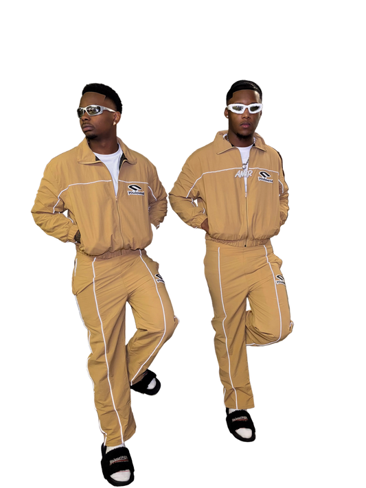 YLSA 007 GREY REFFLECTIVE TRACKSUIT