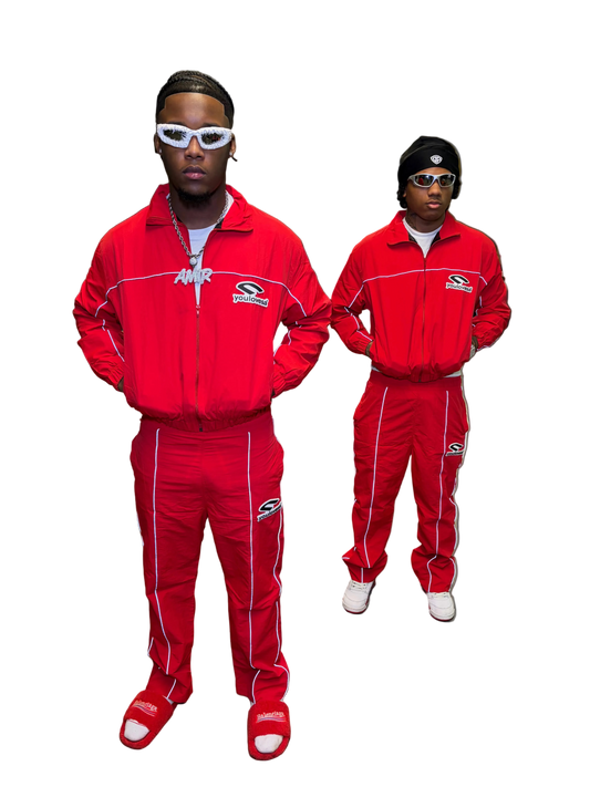 YLSA 007 GREY REFFLECTIVE TRACKSUIT