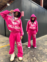 YLSA PINK RHINESTONE BALL HOG HOODIE
