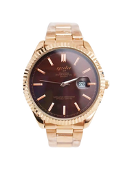 GOLD BROWN YLSA DAYDATE WATCH