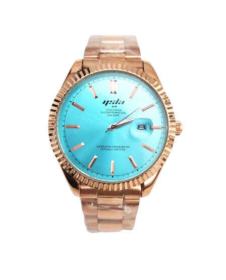 GOLD BLUE YLSA DAYDATE WATCH