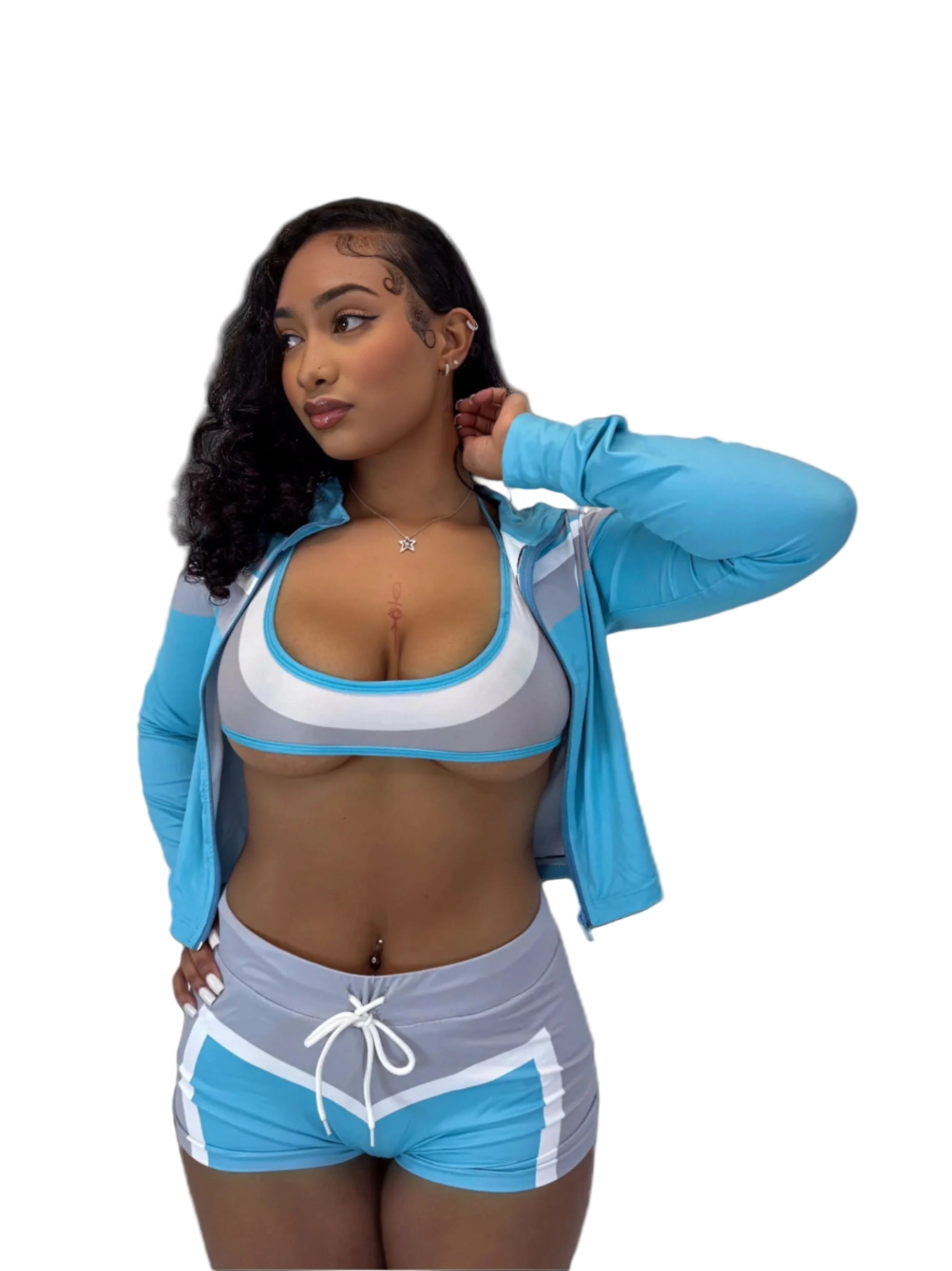 BLUE YOULOVESA 007 WOMENS 3 PIECE SET