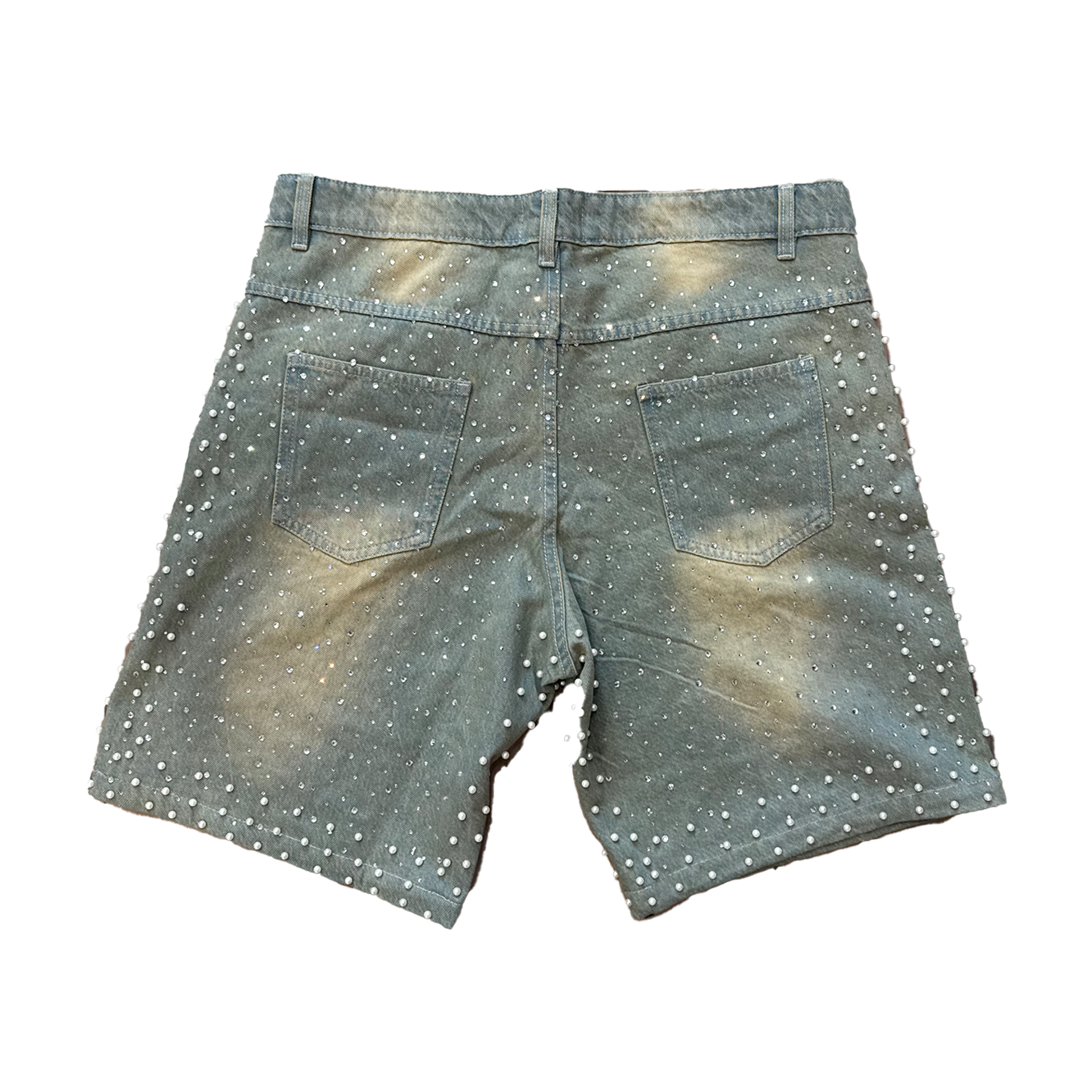VINTAGE YOULOVESA 007 LIGHT WASH PEARL JORTS