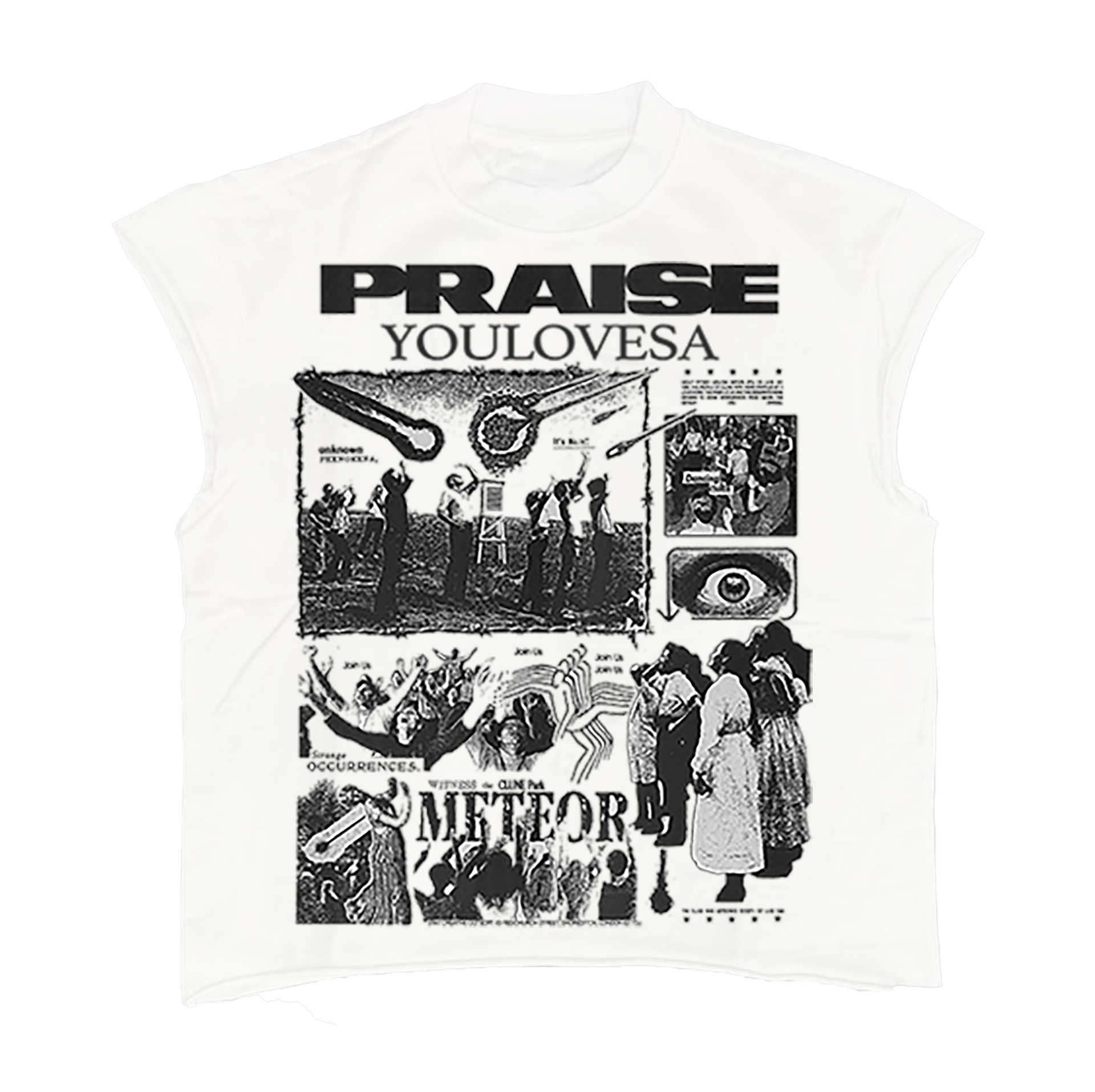 PRAISE YOULOVESA BLACK WHITE TEE