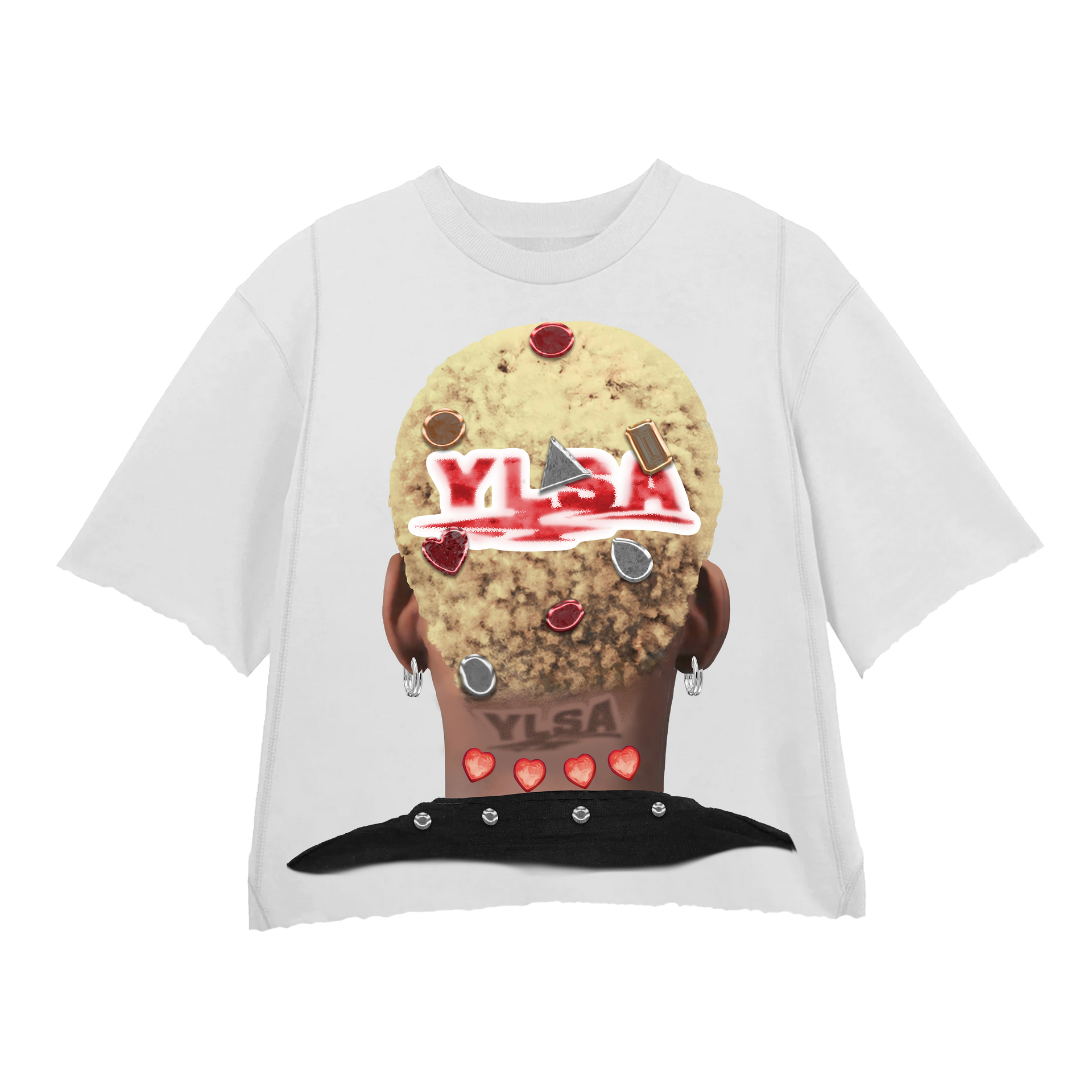 WHITE RED 2K HEAD TEE