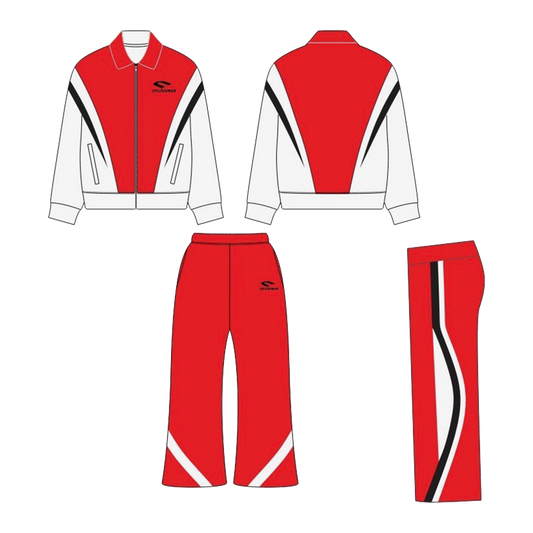 YLSA ZEBRA RED, WHITE & BLACK TRACKSUIT