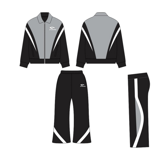 YLSA ZEBRA BLACK, GREY AND WHITE TRACKSUIT