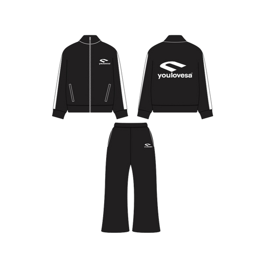 YLSA BLACK ESSENTIAL TRACKSUIT