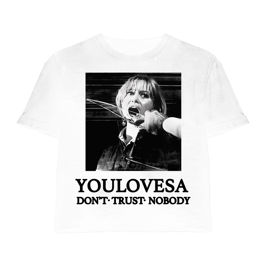 YLSA DON'T TRUST NOBODY BLACK WHITE TEE