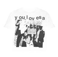 YLSA PROTEST GREY WHITE TEE