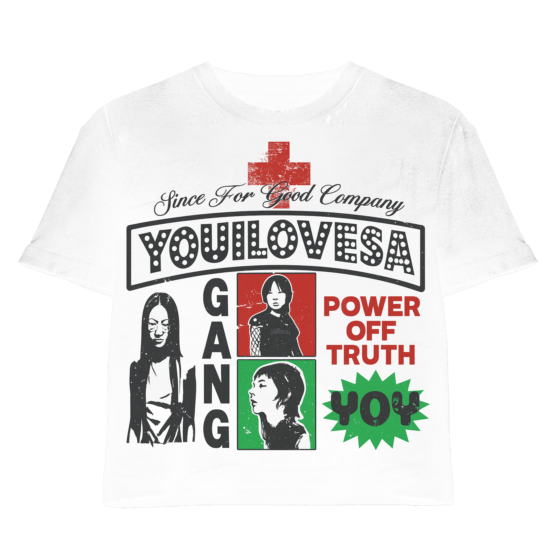 YLSA GOOD COMPANY RED WHITE TEE