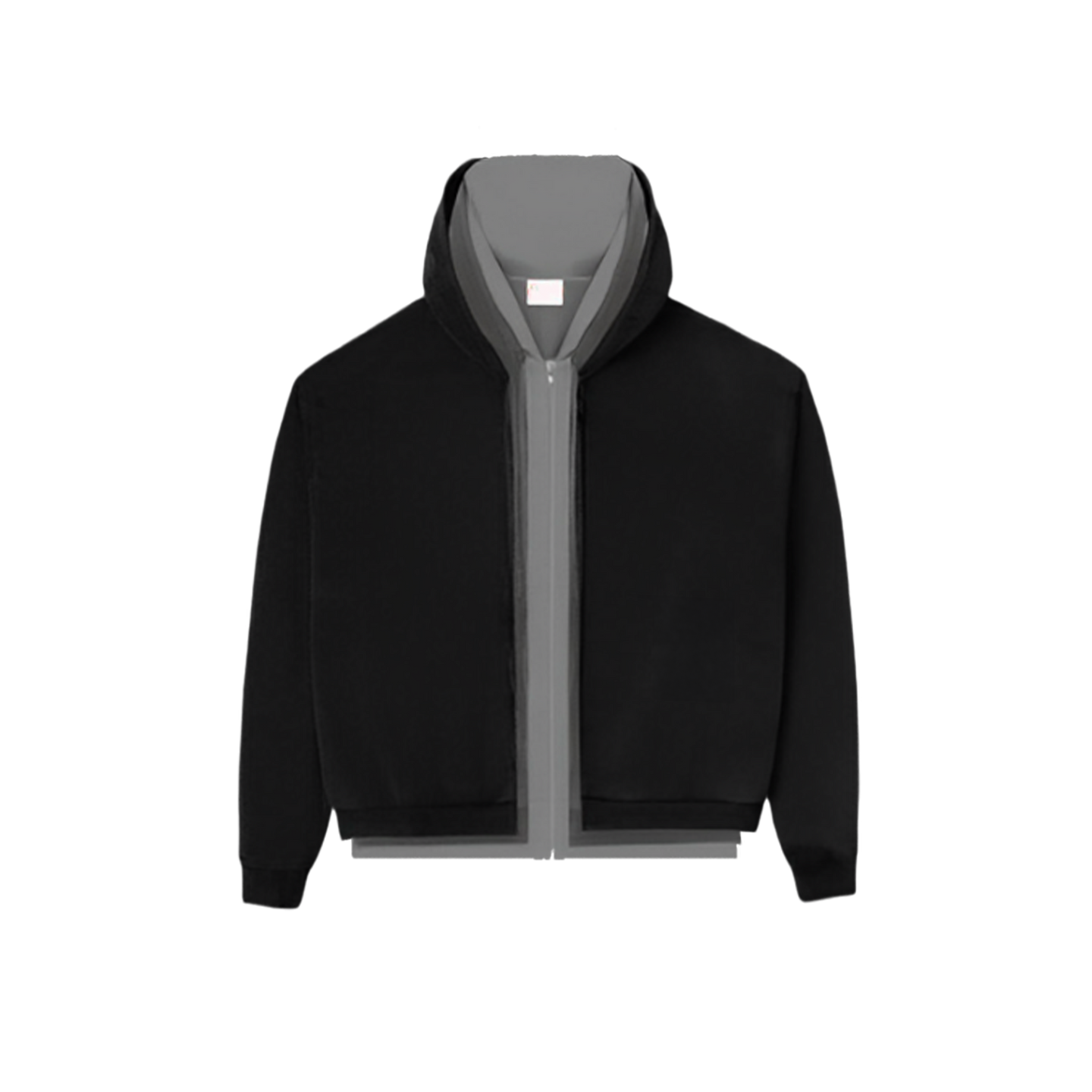 BLACK GREY TRIPLE LAYER ZIP UP
