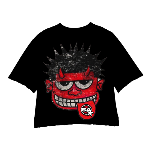 RED MONSTER BLACK TEE