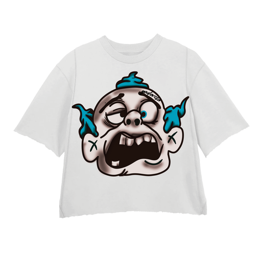 WHITE BLUE MONSTER 2.0 TEE