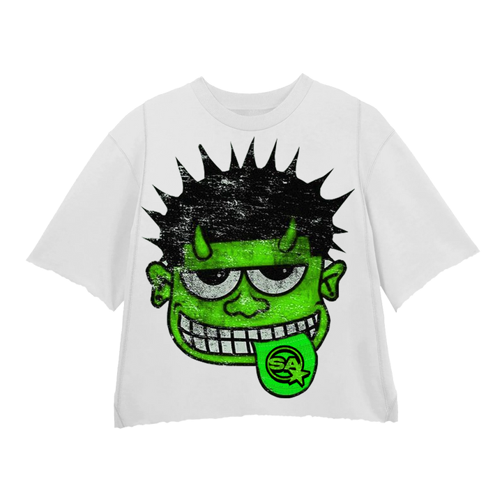 MONSTER GREEN WHITE TEE