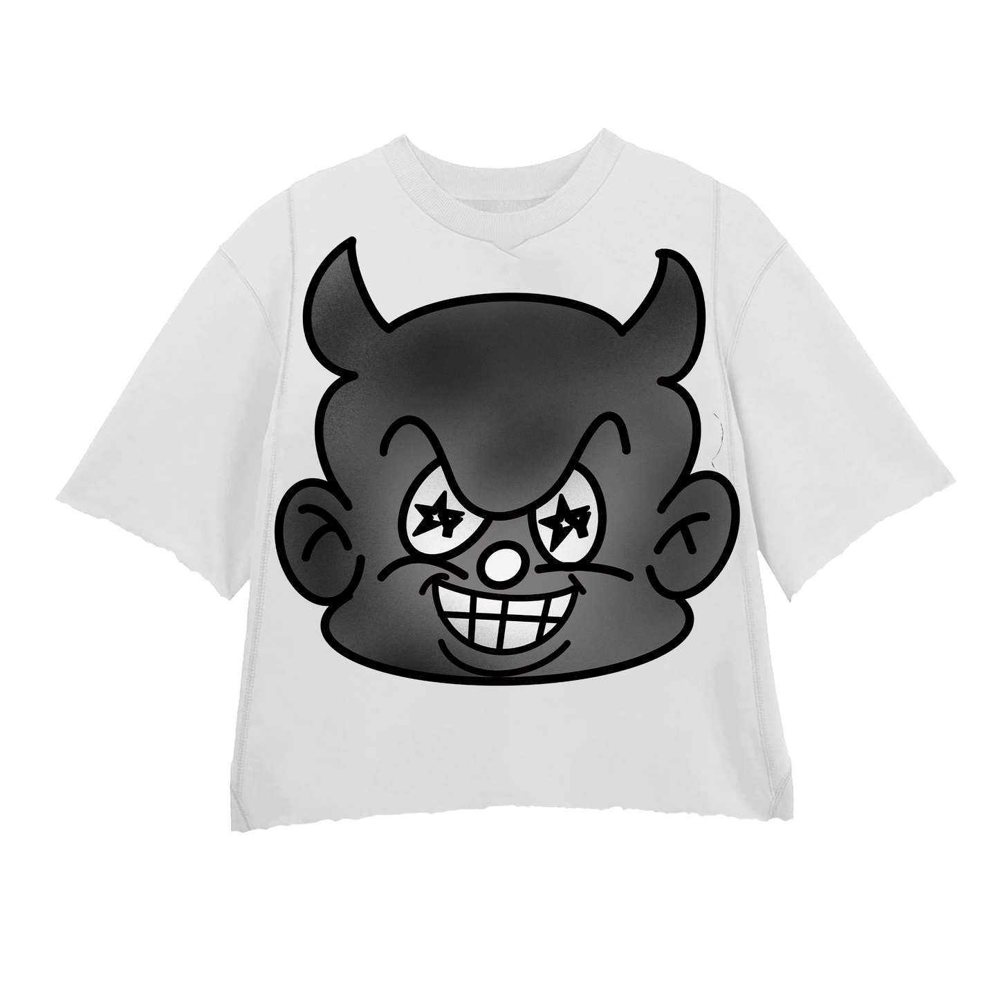 YLSA DEVIL GREY WHITE TEE