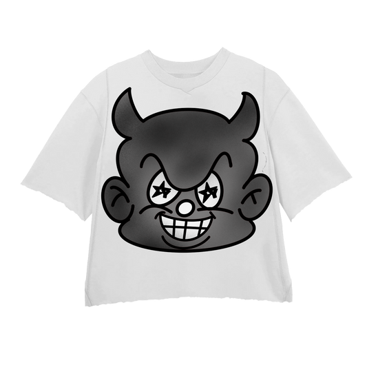 YLSA DEVIL GREY WHITE TEE