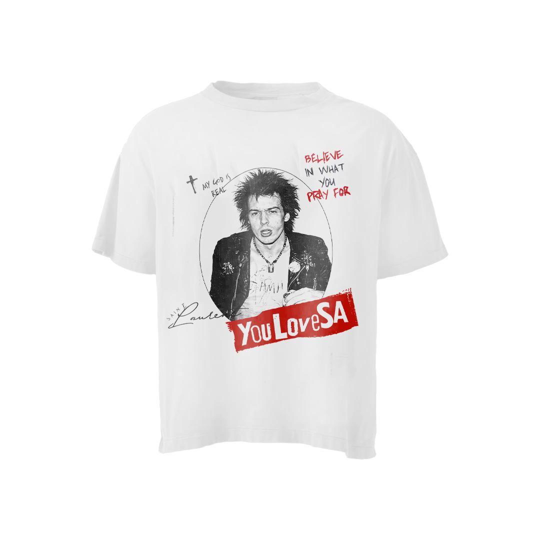 009 LOVE/PILLS WHITE TEE